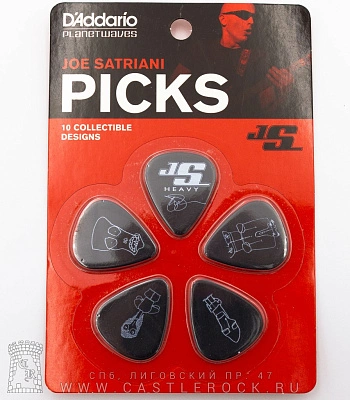 набор медиаторов joe satriani (черный, 10 шт., 0,96 мм) 1cbk6-10js