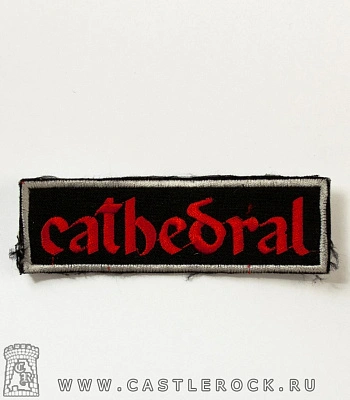 нашивка cathedral (надпись красная, кант, вышивка)