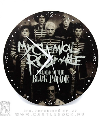 часы настенные my chemical romance "welcome to the black parade"