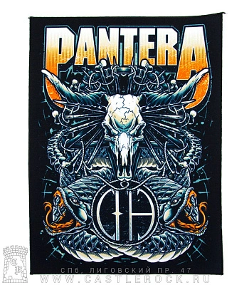 нашивка на спину pantera (череп буйвола)
