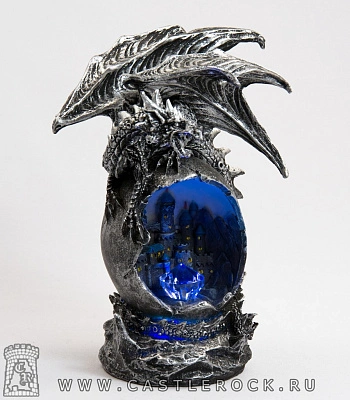 светильник дракон на яйце с кристаллом