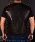 жилет байкерский кожаный на молнии с пряжками