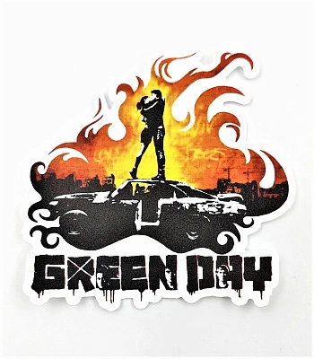 наклейка виниловая green day "21st century breakdown"