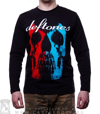 футболка deftones (череп) д/р