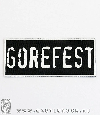 нашивка gorefest (надпись белая)