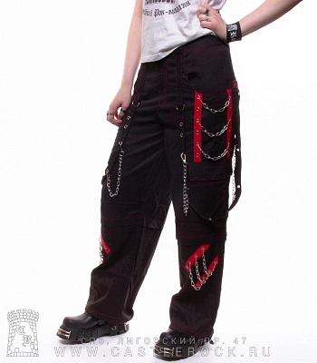 брюки женские бэгги (ремни, цепи, накладные карманы)