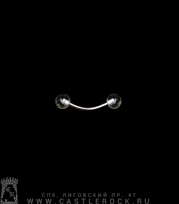 Микробанан Сталь с Акриловыми Шариками (прозрачными) 1,2 х 10 х 4/4