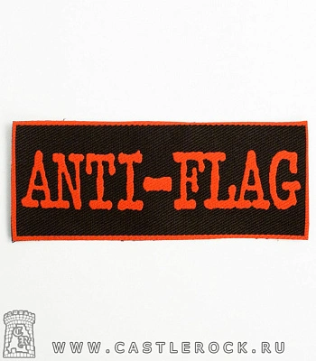 нашивка anti-flag (красная надпись)
