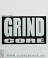 нашивка grind core (надпись белая)