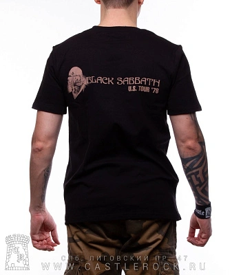 футболка black sabbath "u.s.tour'78" (маска, принт большой)