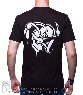 футболка blink-182 (смайл желтый, стрелки серые)