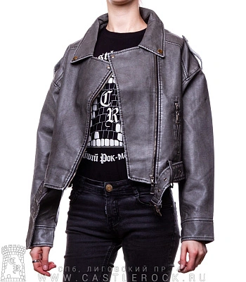 косуха женская к/з оверсайз а5111 (серая)