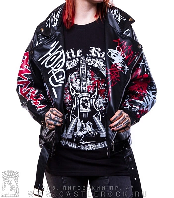 косуха женская к/з оверсайз с росписью 2249 косуха женская к/з оверсайз с росписью 2249