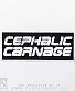 нашивка cephalic carnage (лого белое)