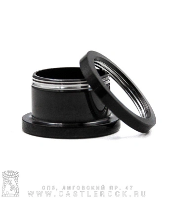 Плаг Сталь Черный Звезда 14 мм