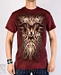 футболка the mountain фавн "dark roots" (полноцвет, бордовая)