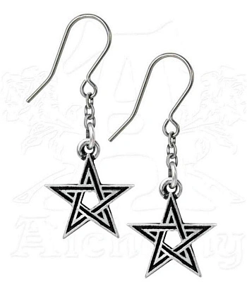 серьги alchemy gothic (алхимия готик) e395 black star
