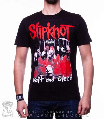 футболка slipknot "wait and bleed"