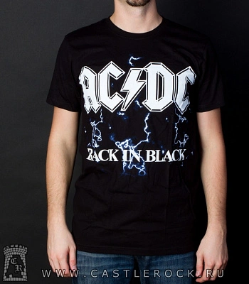 футболка ac/dc "back in black" (молнии)