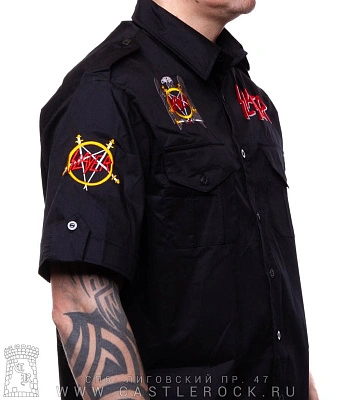 рубашка с коротким рукавом slayer (вышивка)