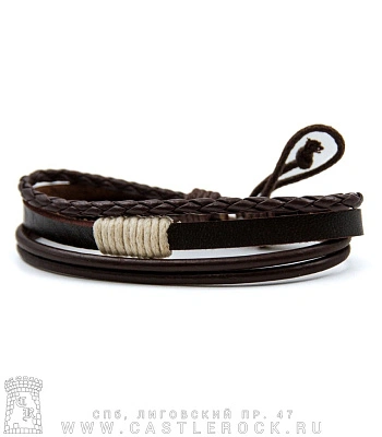 фенечка плетеная ремни коса обмотка бечевка (коричневая)