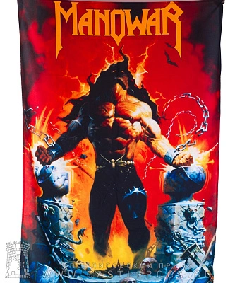 постер тканевый manowar "louder than hell"