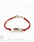 браслет на шнурке замок с ключом (красный)