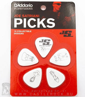 набор медиаторов joe satriani (белый, 10 шт., 0,71 мм) 1cwh4-10js