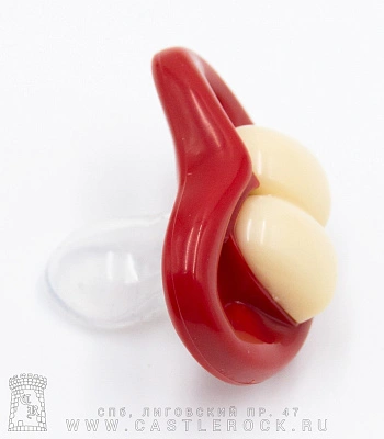 соска-пустышка зубы (два больших, красная)