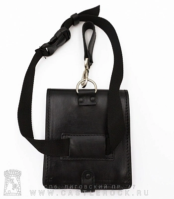 сумка на бедро черная (прострочка)