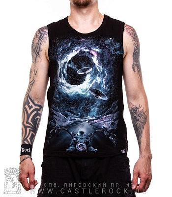 майка космос и байкер (светится)