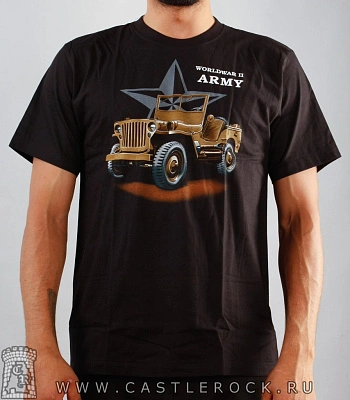 футболка army машина "worldwar ii"