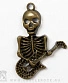 подвес скелет гитариста (бронзовый)
