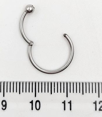 Сегментное Кольцо Кликер Сталь с Шариком 1,2 х 12