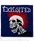 нашивка exploited (лого череп, синяя, вышивка)