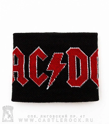 напульсник трикотажный ac/dc (лого красное)