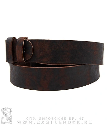 ремень кожаный полотно без пряжки (коричневый, 40 мм)