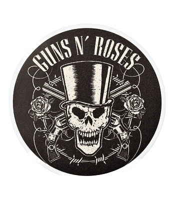 наклейка виниловая guns'n'roses (череп ч/б, круглая)