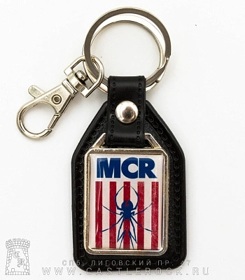 брелок прямоугольный на подкладке my chemical romance (паук)