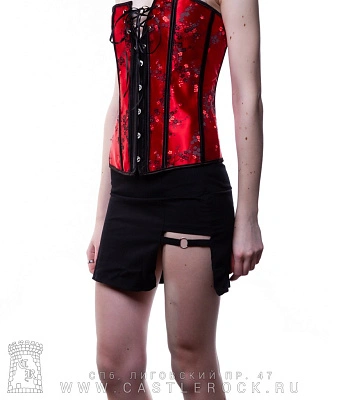 юбка черная асимметричная (с кольцом)