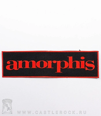 нашивка amorphis (лого красное, узкая)