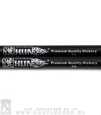 барабанные палочки hun premium 5a (черные) деревянные наконечники