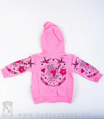толстовка детская six bunnies true till death (розовая)
