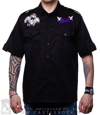 рубашка с коротким рукавом black sabbath (вышивка)