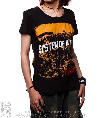 женская футболка system of a down "toxicity"