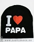 шапочка детская i love papa (черная)