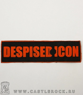 нашивка despised icon (надпись красная, узкая)