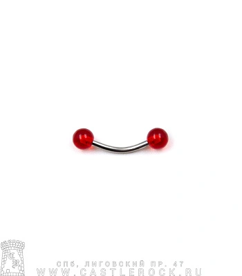 Микробанан Сталь с Акриловыми Шариками (красными) 1,2 х 10 х 4/4