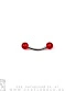 Микробанан Сталь с Акриловыми Шариками (красными) 1,2 х 10 х 4/4