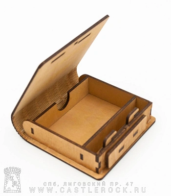 портсигар деревянный король и шут (лого)